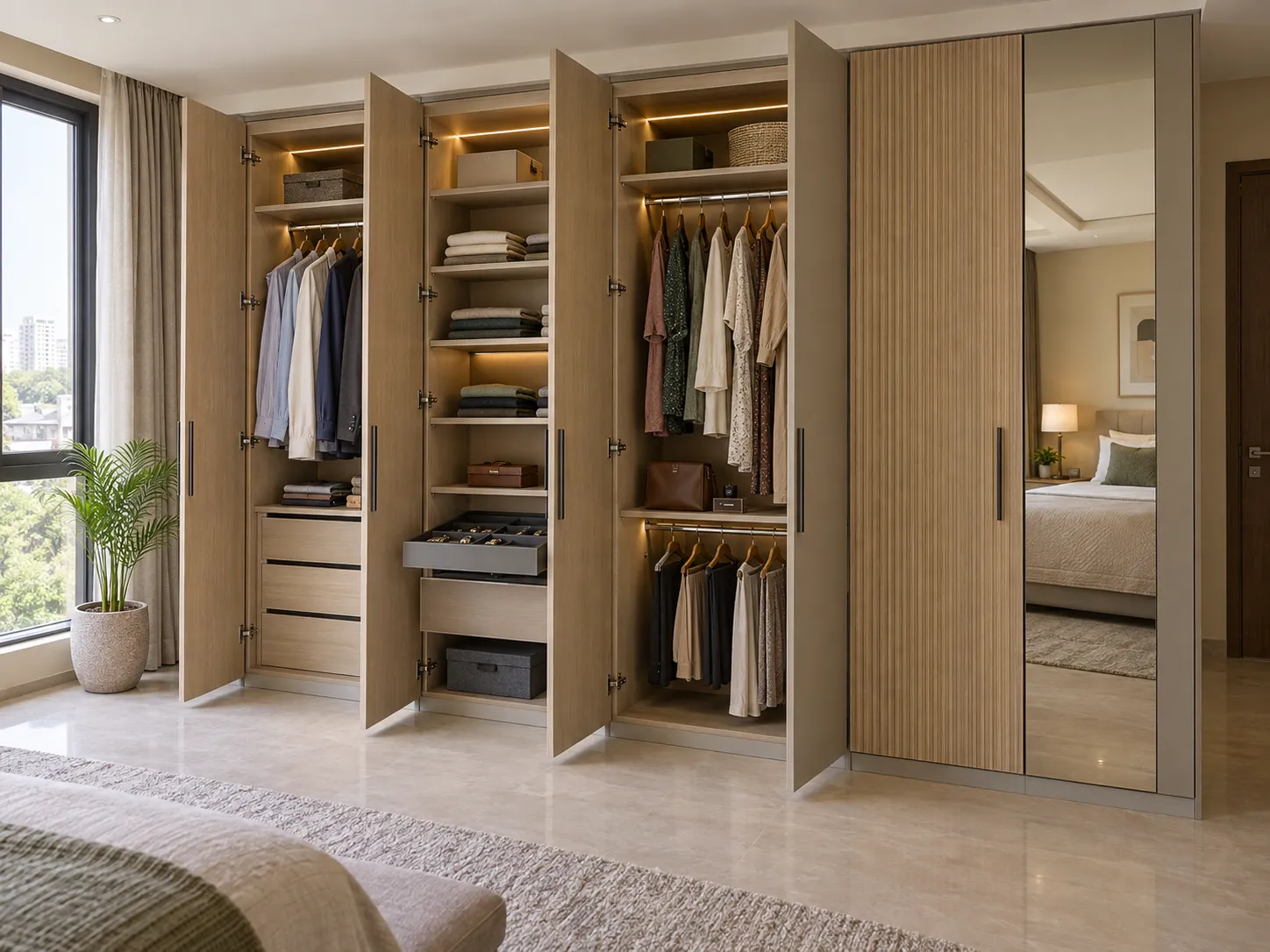 Hinged wardrobe design Bangalore